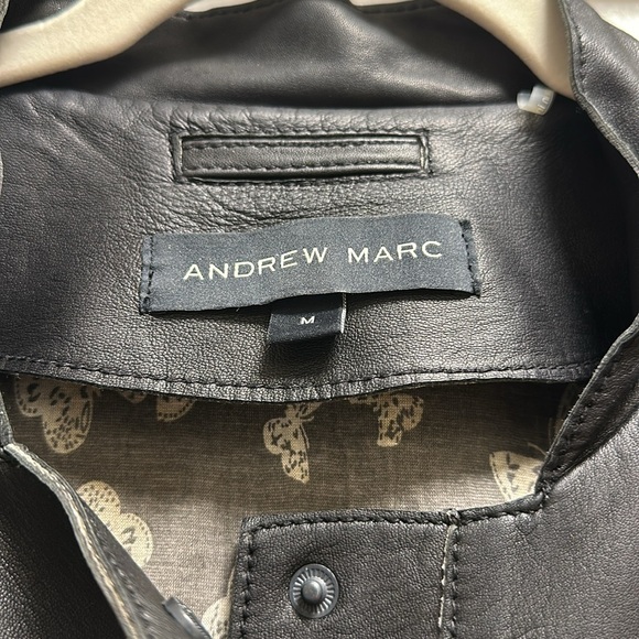 Andrew Marc Black Leather Jacket, Size Medium - Picture 2 of 7